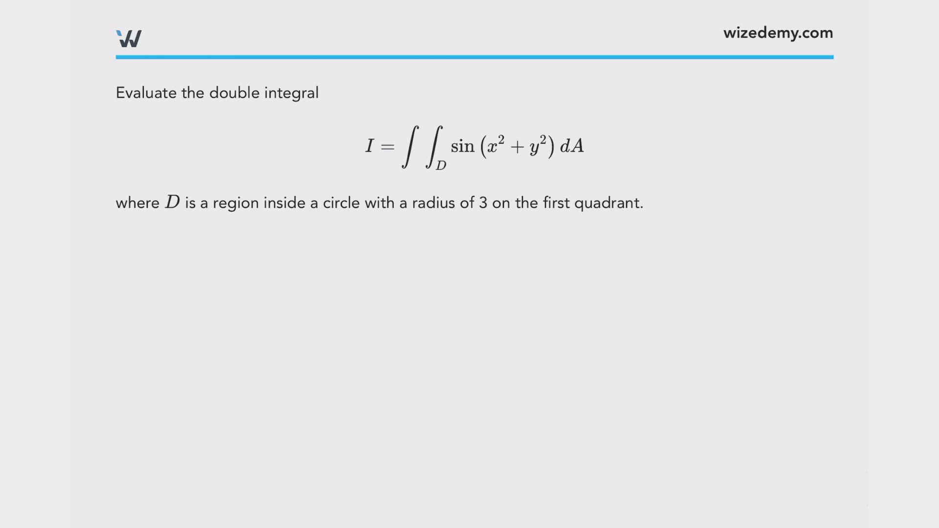 Double Integrals in Polar Coordinates - Wize University Calculus 3 ...