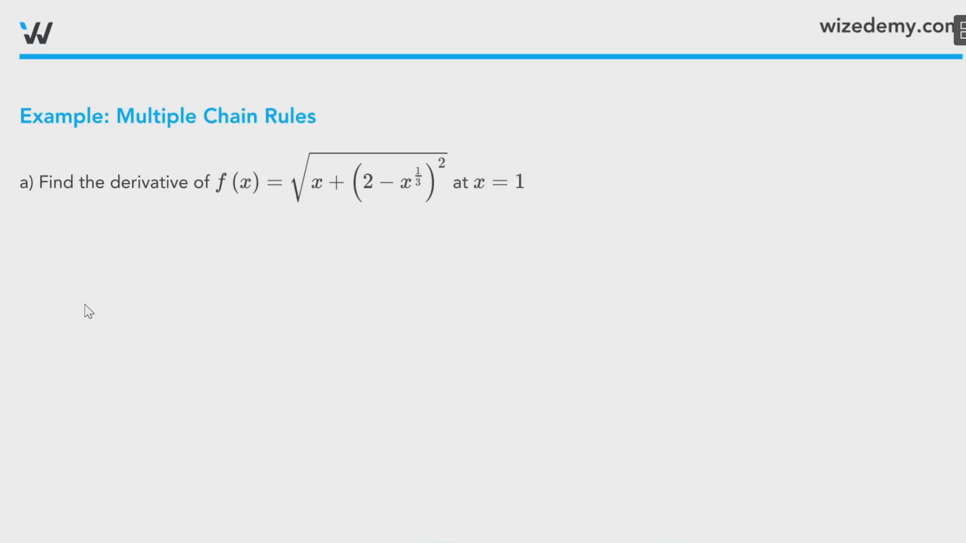 Composite Functions (Chain Rule) - Wize High School Grade 12 Calculus ...