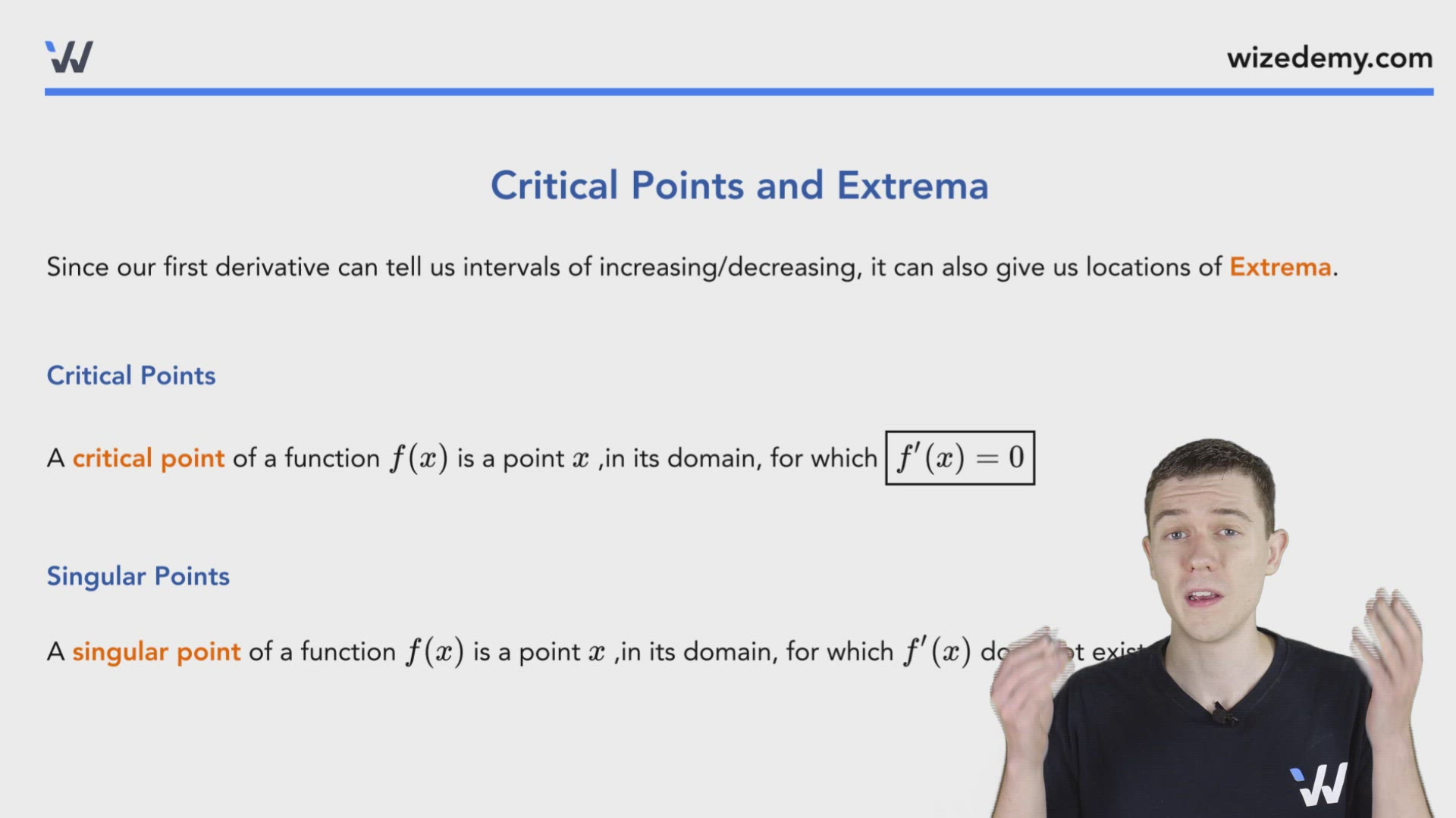 Critical Points and Extrema - Wize University Calculus 1 Textbook ...