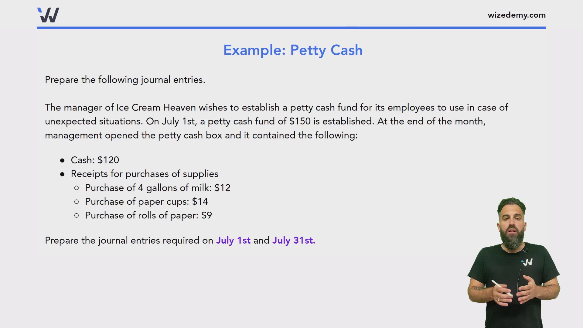 Petty Cash - Wize University Introduction to Financial Accounting Textbook  | Wizeprep