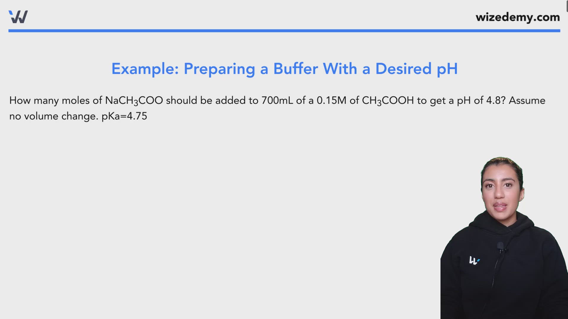 Preparing Buffers with Desired pH Wize University Chemistry Textbook