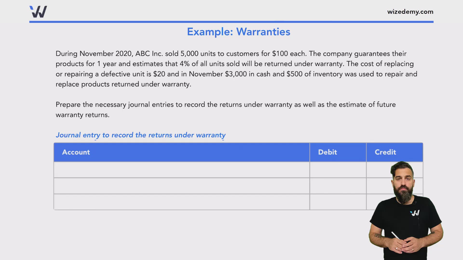 Warranties Wize University Introduction to Financial Accounting