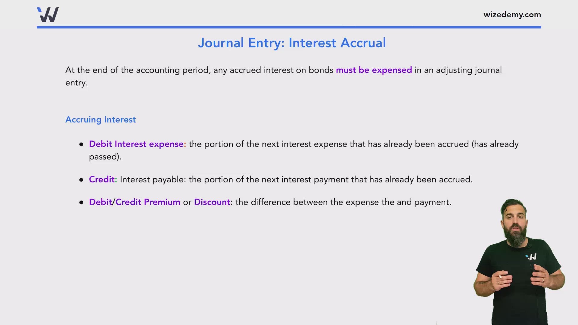 Recording Bond Interest Accrual - Wize University Introduction to Financial  Accounting Textbook | Wizeprep