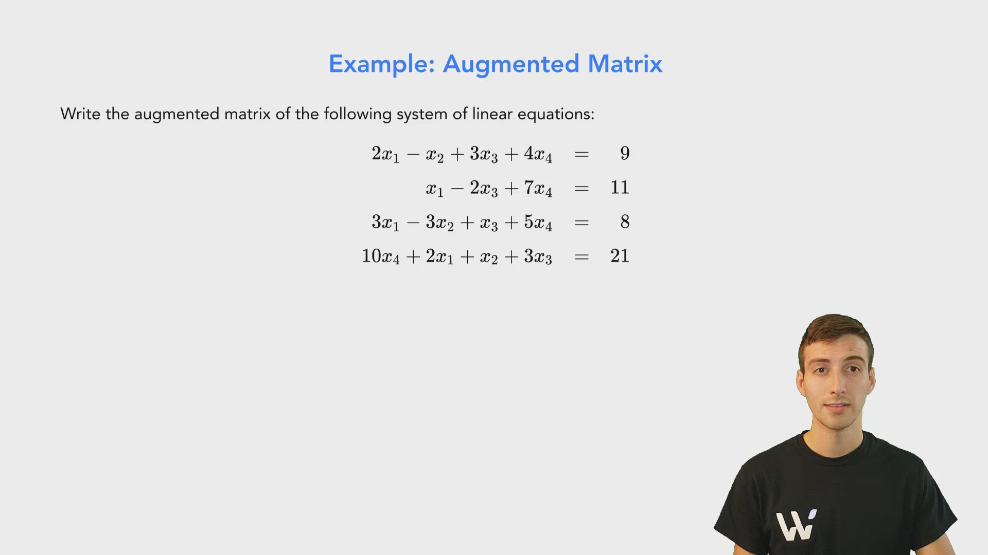 Augmented Matrix - Wize University Linear Algebra Textbook | Wizeprep