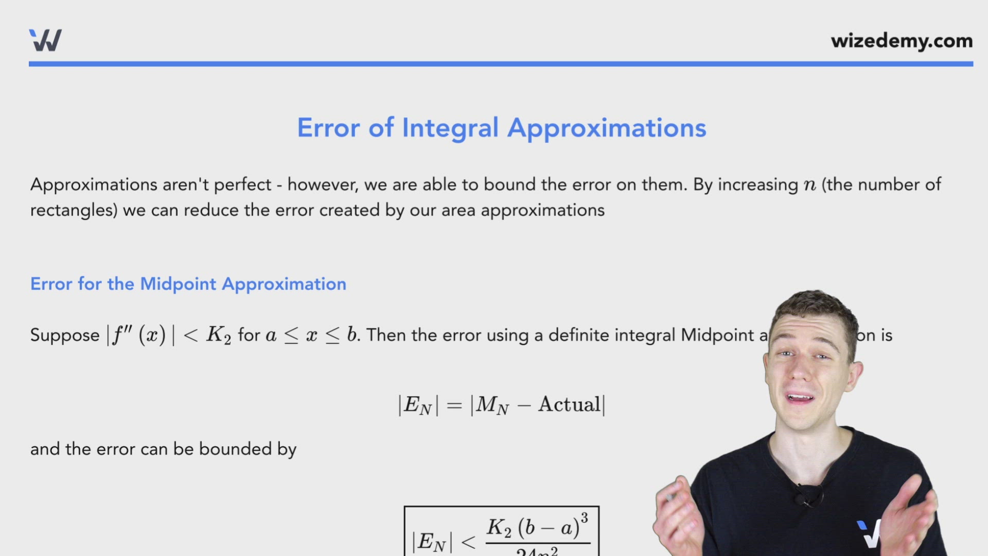 Error of Approximations - Wize University Calculus 1 Textbook | Wizeprep