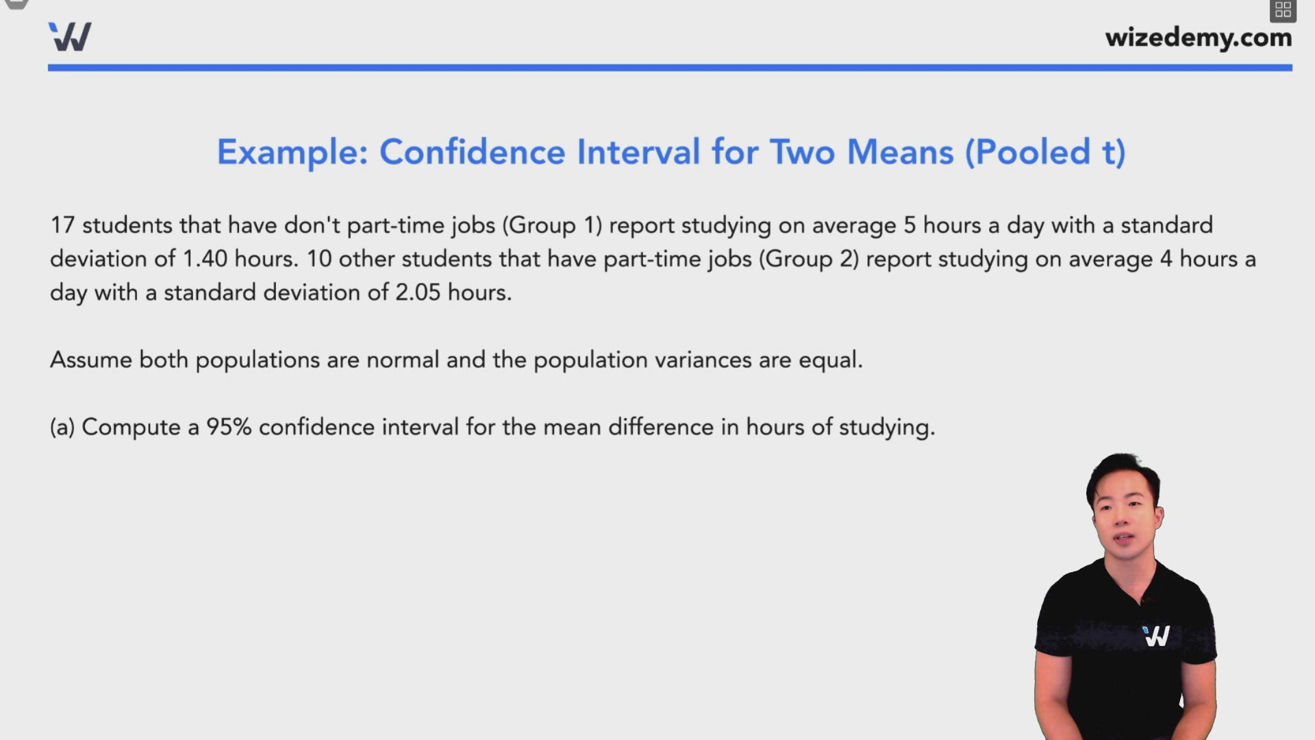 Confidence Interval Pooled t - Wize University Statistics Textbook ...