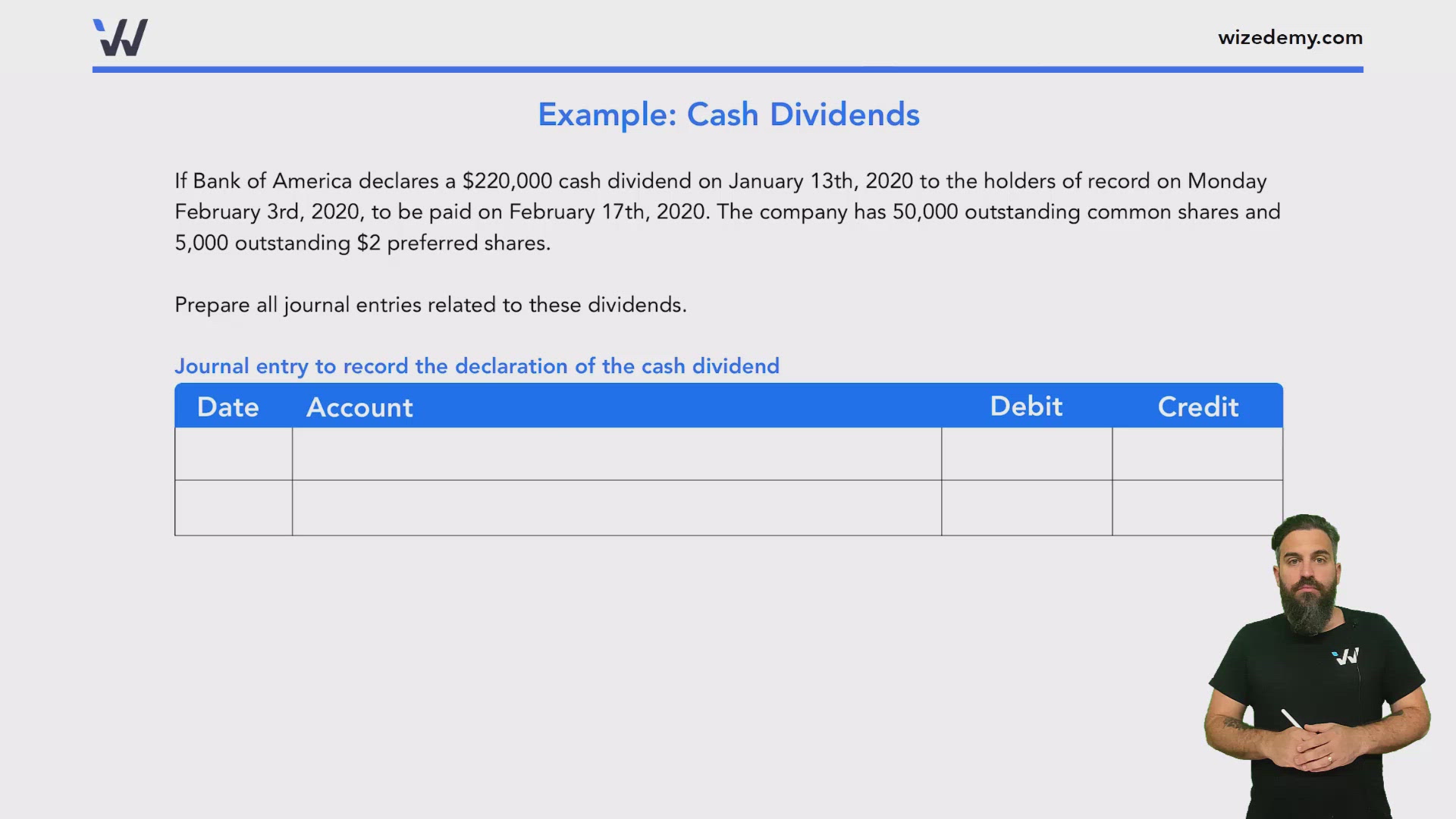 Cash Dividends - Wize University Introduction to Financial Accounting ...