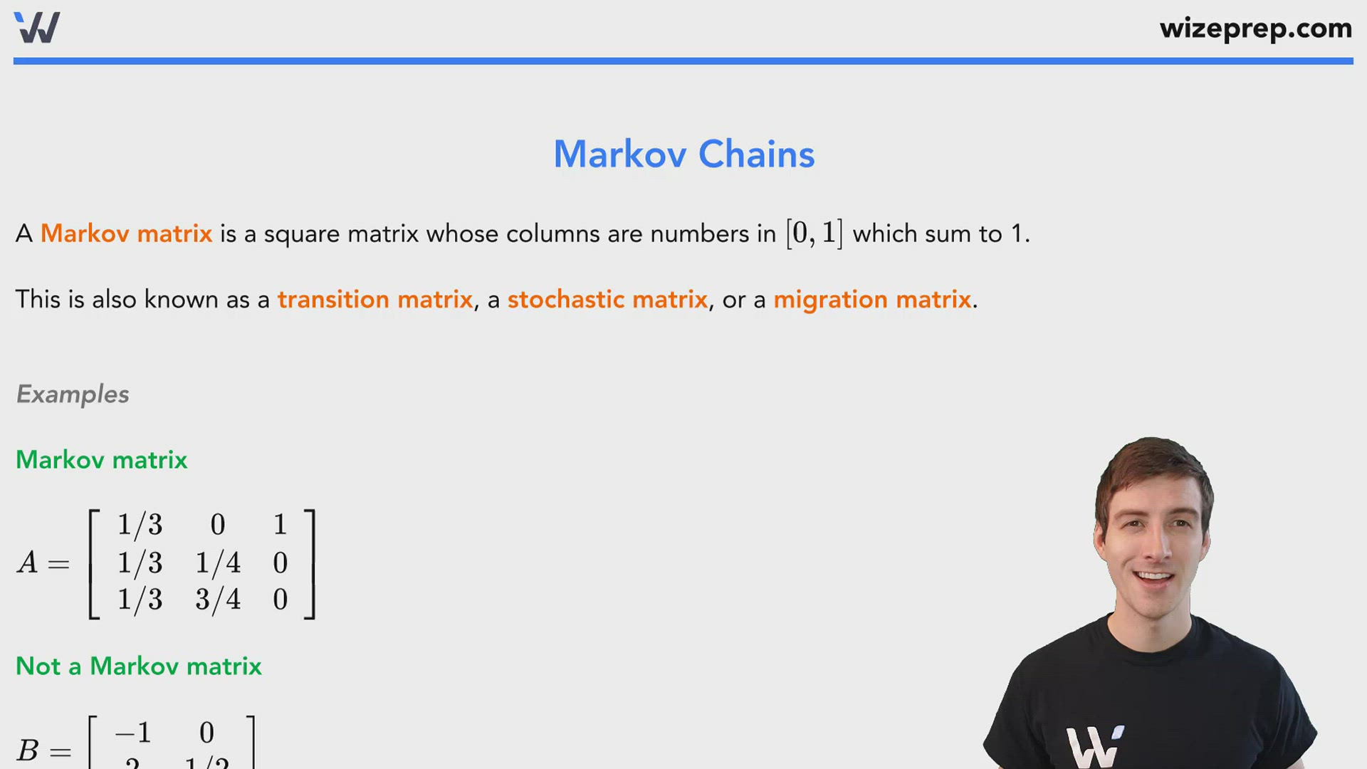 Markov Chains (Random Walks) - Wize University Linear Algebra Textbook ...