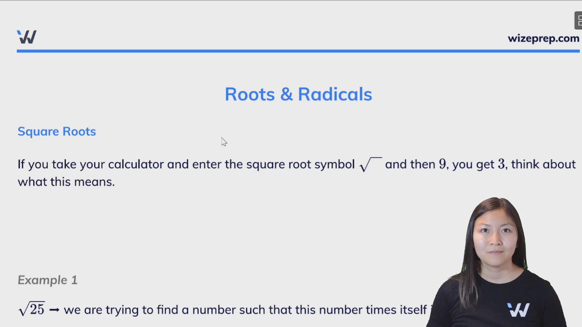 Roots & Radicals - Wize High School Grade 9 Math Textbook | Wizeprep