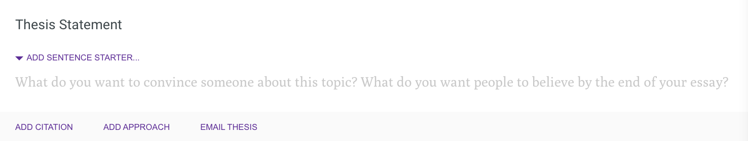 Craft a thesis statement with EssayJack smart writing templates