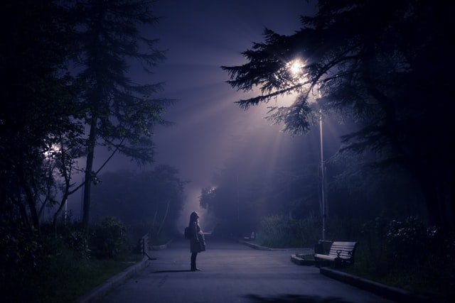Lamp light at night by Artem Kovalev Unsplash