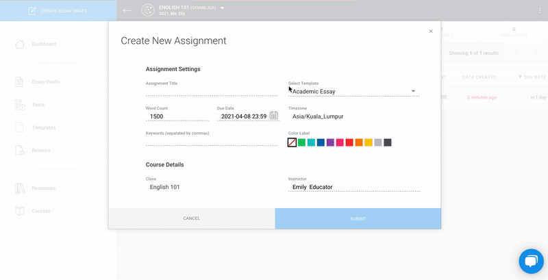 List of off the shelf templates