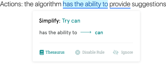Use appropriate vocabulary