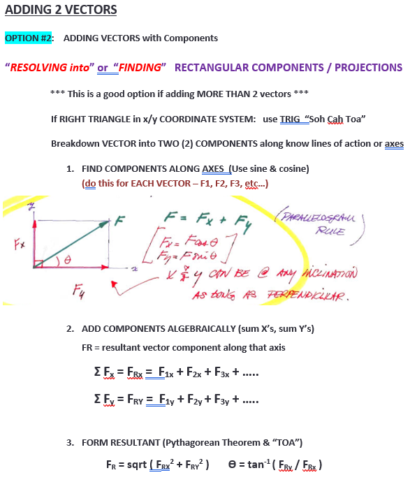 Vector Addition of 2D Forces (Components SOHCAHTOA) - Wize University ...